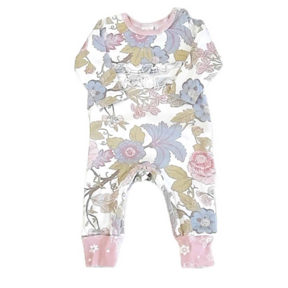 Tesa Babe Girls Pink | Blue Floral Long Sleeve Outfit size: 3-6 Months